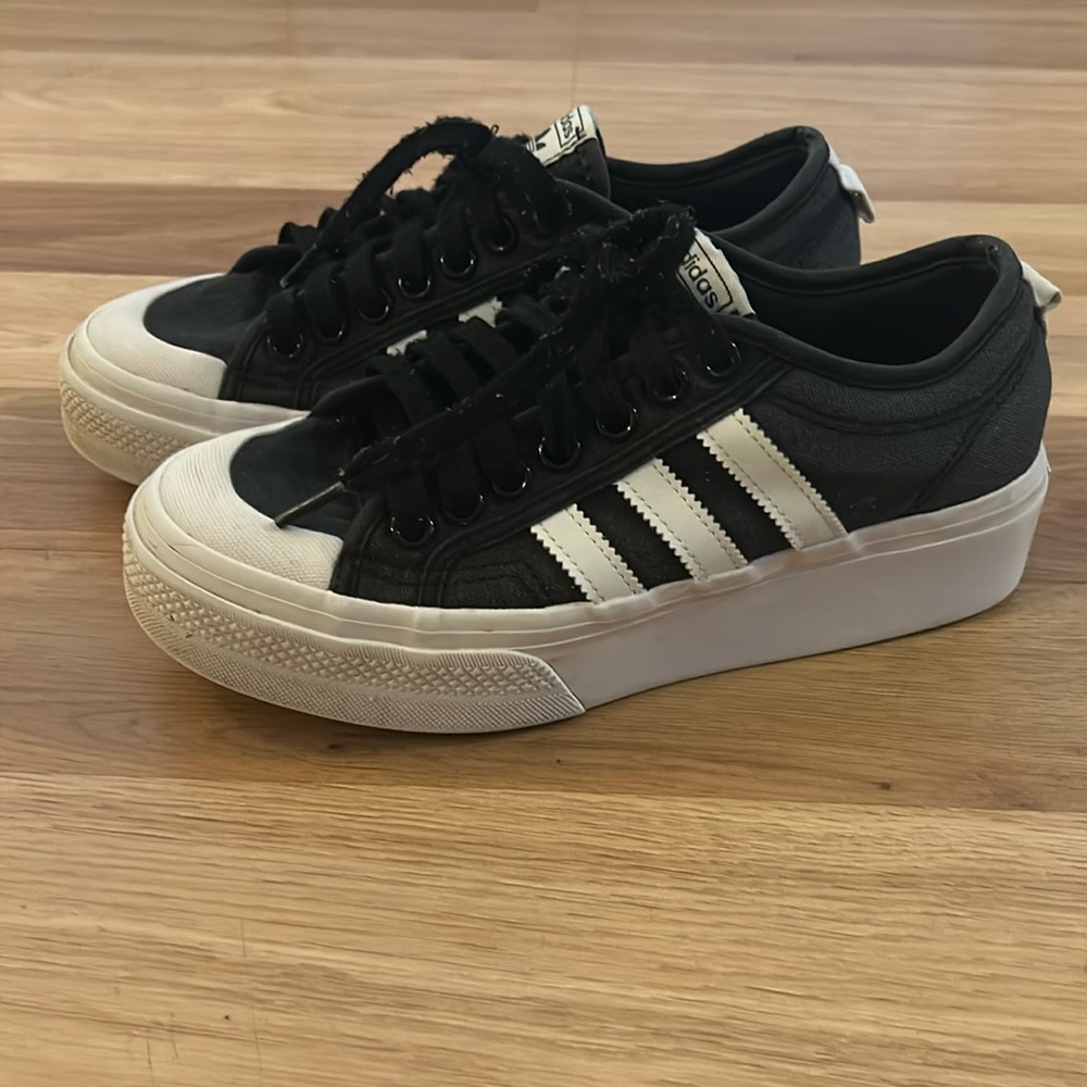 Adidas Platform Canvas Sneakers - Size 8